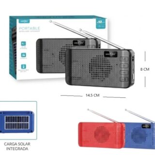 RADIO PARLANTE FM C/PANEL SOLAR