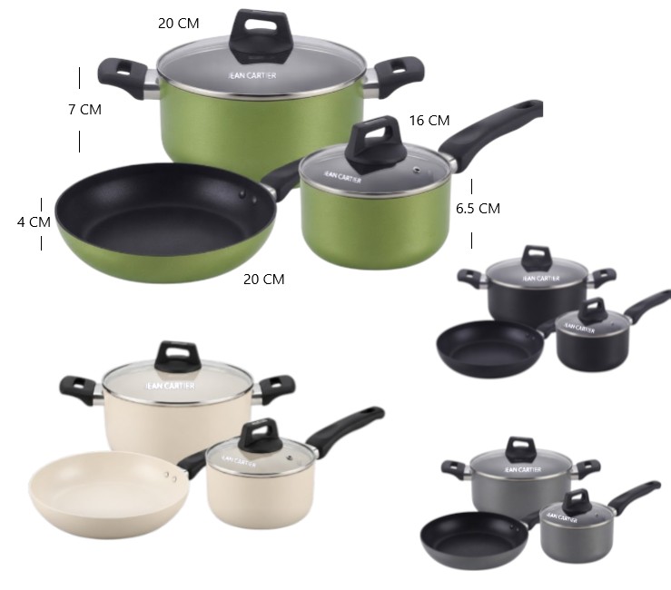 SET X3 DE OLLAS JEAN CARTIER JU-OL