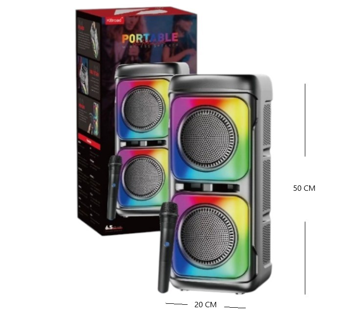 PARLANTE RGB 6.5 X2 BT/FM/TF