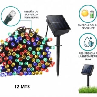 GUIRNALDA LED MULTICOLOR SOLAR 12MTS