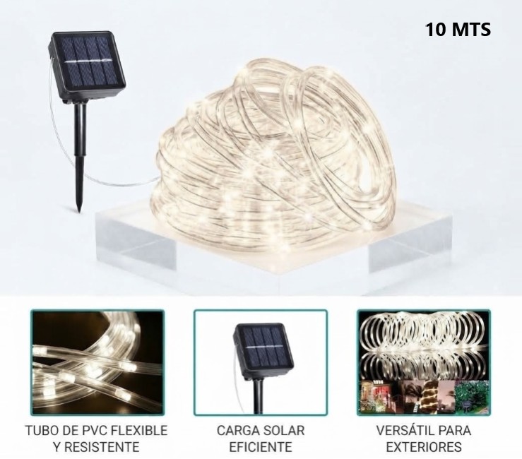 MANGUERA LED NATURAL SOLAR 10MTS