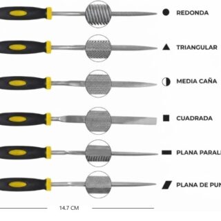 JUEGO DE LIMAS 6PCS
