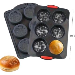 MOLDE SILICONA PARA PAN DE HAMBURGUESA