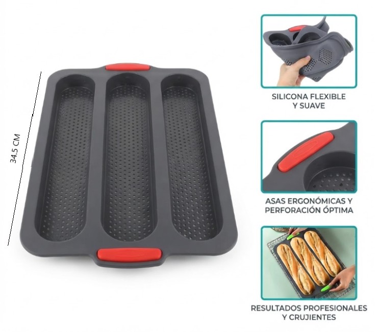 MOLDE SILICONA PARA PAN
