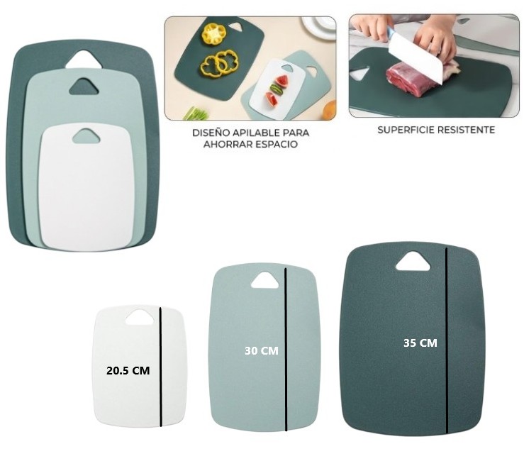 SET TABLA PARA PICAR 3 PCS