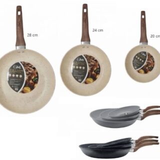 SET DE SARTENES ANTIADHERENTES 3PCS