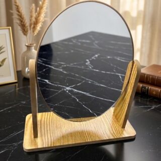 ESPEJO DE TOCADOR BASE BAMBU 16.6 cm x 22 cmM