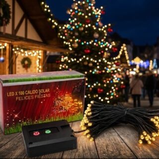 LUZ LED CALIDA SOLAR 100 LED -