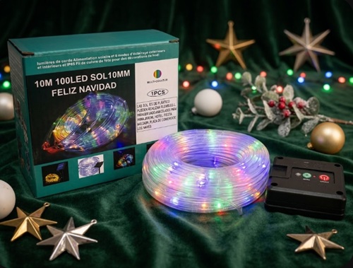 MANGUERA LED SOLAR 10 METROS MULTICOLOR