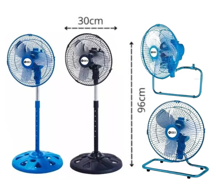 VENTILADOR IBEK 3 EN 1 10PLG 60W NEGRO