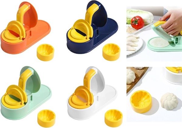 Máquina manual 2 en 1 para hacer empanadas (tapa y repulgue)