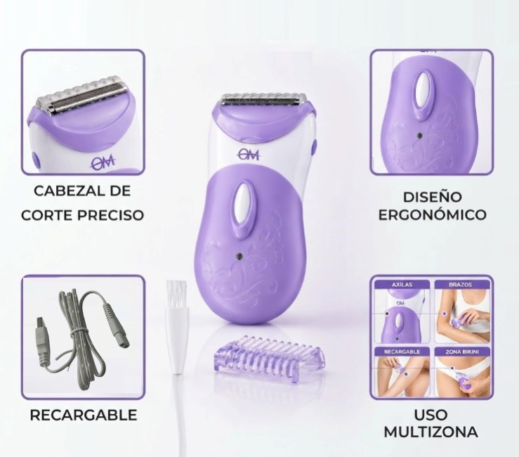 DEPILADORA FEMENINA RECARGABLE