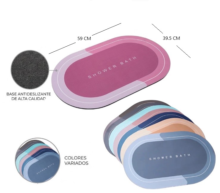 ALFOMBRA DE BAÑO ANTIDESLIZANTE
