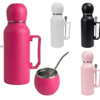 TERMO CON MATE Y BOMBILLA 1300 ML